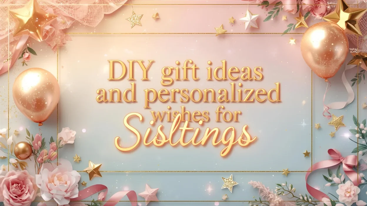 diy gift ideas and personalized wishes for siblings