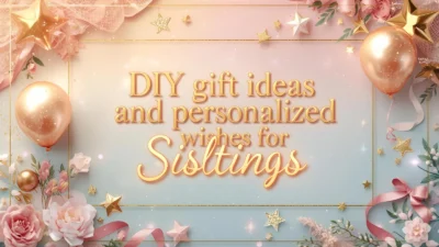 diy gift ideas and personalized wishes for siblings