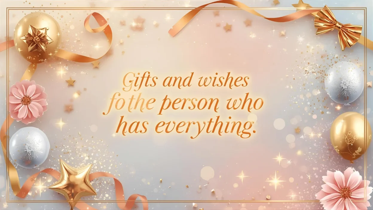 gifts and wishes for the person who has everything