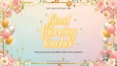 good morning teacher practical and heartfelt notes from students