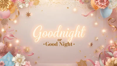 goodnight or good night messages