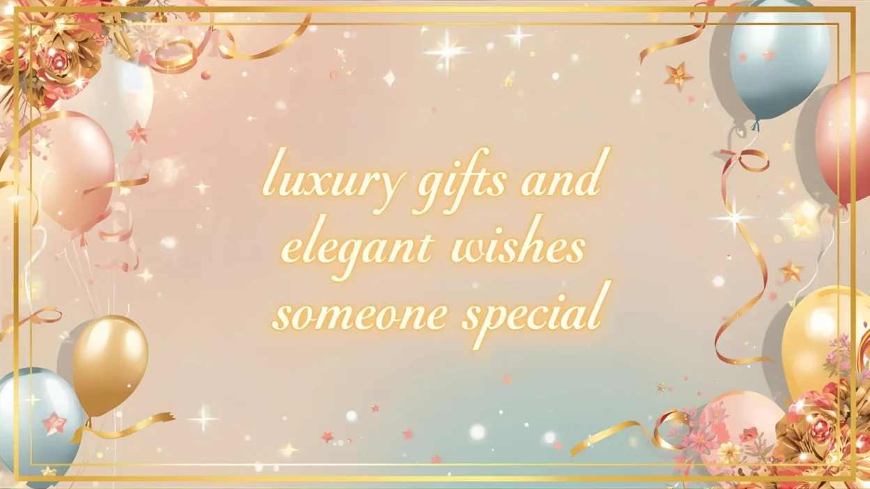 luxury gifts and elegant wishes for someone special