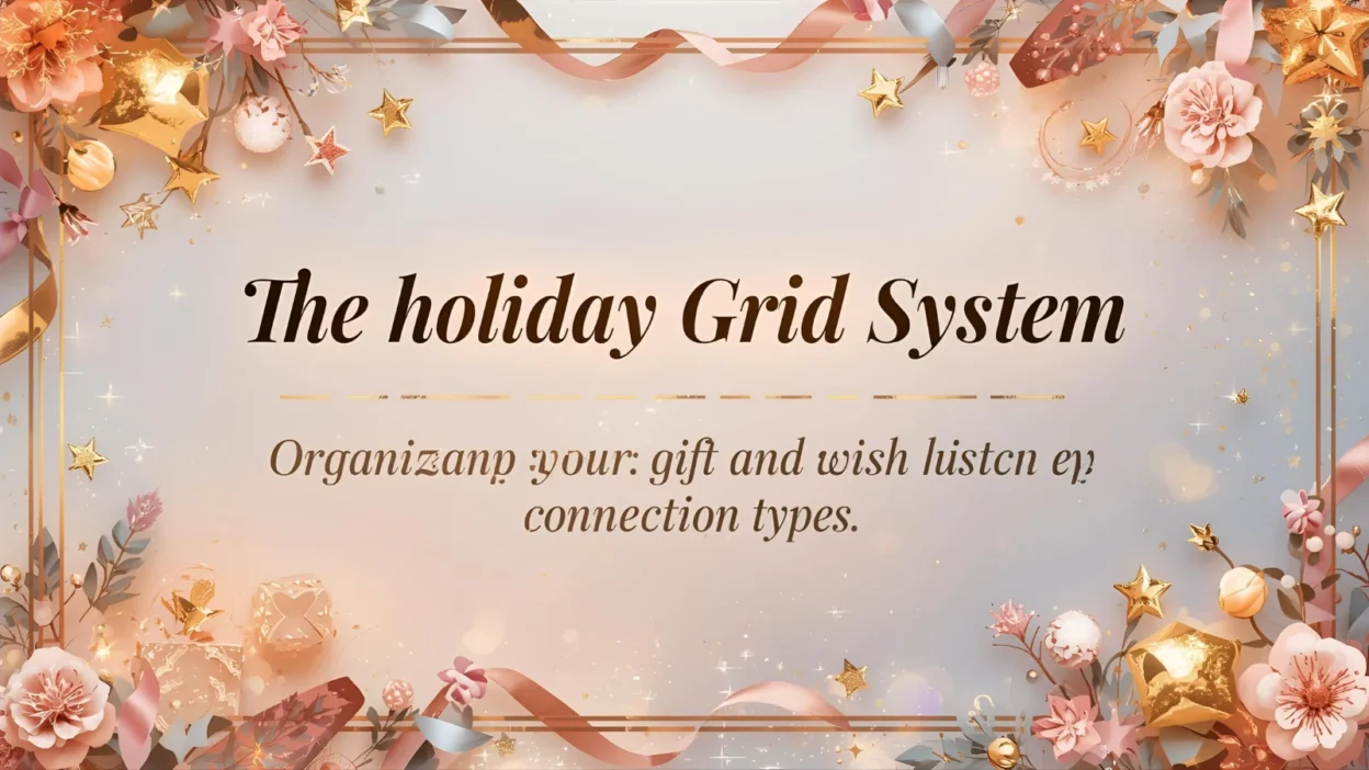 the holiday grid system organizing your gift and wish lists by connection types