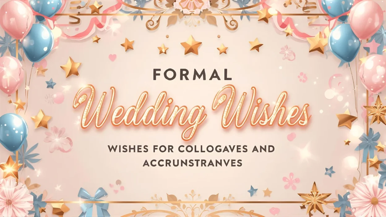 formal wedding wishes for colleagues and acquaintances