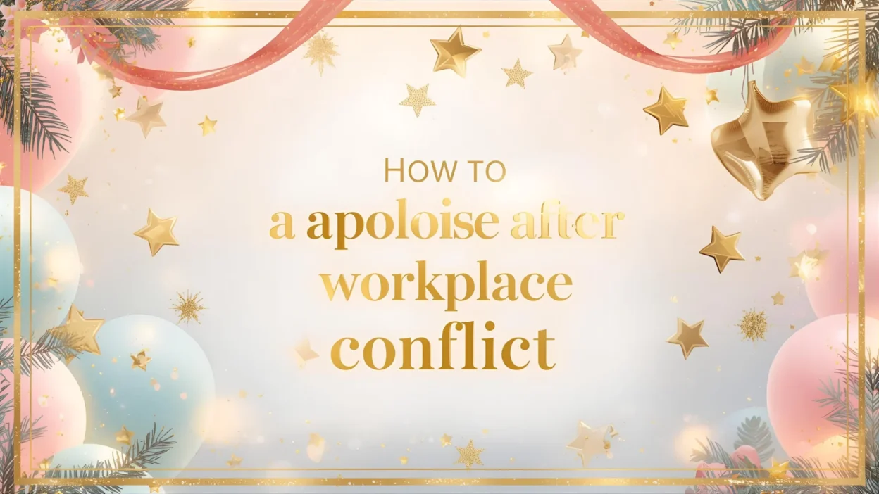 how to apologize after a workplace conflict