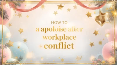how to apologize after a workplace conflict
