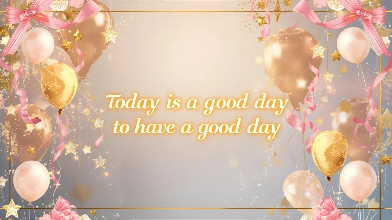 today is a good day to have a good day
