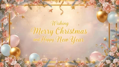 wishing merry christmas and happy new year