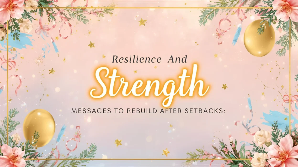 resilience and strength messages to rebuild after setbacks